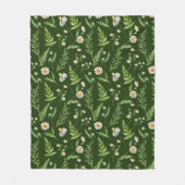 Couverture Polaire Chamomile Fleur Botanique Rustique Motif (Devant)