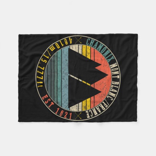 Couverture Polaire Chamonix Valley Mont Blanc France Ski Snowboard (Devant (Horizontal))