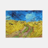 Couverture Polaire Champ de blé avec corbeaux, Van Gogh (Devant (Horizontal))