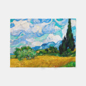 Couverture Polaire Champ de blé avec Cyprès, Van Gogh (Devant (Horizontal))