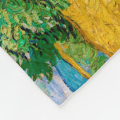 Couverture Polaire Champ de blé avec Cyprès, Van Gogh (Coin)