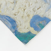 Couverture Polaire Champ de blé Van Gogh avec Cyprès. Impressionnisme (Coin)