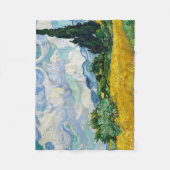 Couverture Polaire Champ de blé Van Gogh avec Cyprès. Impressionnisme (Devant)