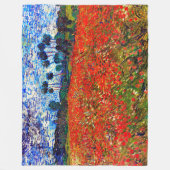 Couverture Polaire Champ de coquelicots, Van Gogh (Devant)