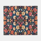 Couverture Polaire Champ de fleurs en fleurs sans couture motif (Devant (Horizontal))