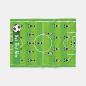 Couverture Polaire Champ de football et équipe (Devant (Horizontal))