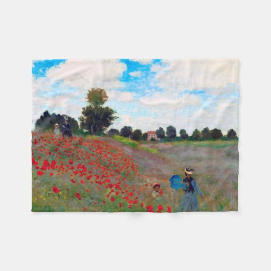 Couverture Polaire Champ de pavot, Monet (Devant (Horizontal))