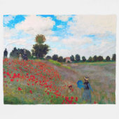 Couverture Polaire Champ de pavot, Monet (Devant (Horizontal))