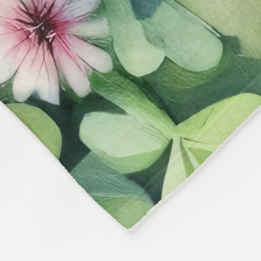 Couverture Polaire Champ de Shamrock vert de Poméranie blanche (Coin)