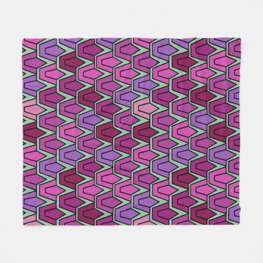 Couverture Polaire Champ de tulipe pourpre (Devant (Horizontal))