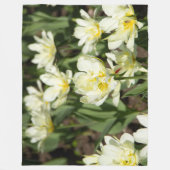Couverture Polaire Champ de tulipes blanches (Devant)