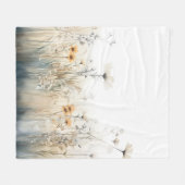 Couverture Polaire Champ rustique de l'aquarelle Fleur sauvage (Devant (Horizontal))