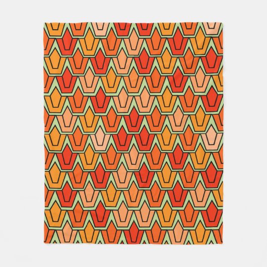 Couverture Polaire Champ Tulipe orange (Devant)