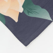 Couverture Polaire Champagne Roses roses roses et Marine (Coin)