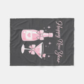 Couverture Polaire Champagne Swea Martini Coquette Happy New Year Par (Devant (Horizontal))