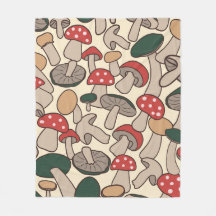 Champignon Botanique Rétro Fantaisiste