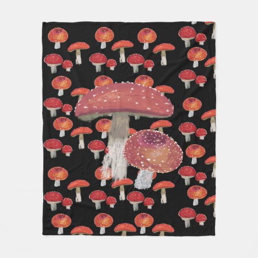 Couverture Polaire Champignon de la Toadstool rouge (Devant)