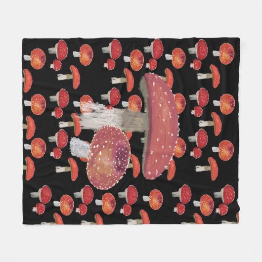 Couverture Polaire Champignon de la Toadstool rouge (Devant (Horizontal))