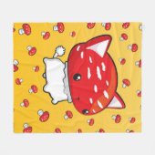 Couverture Polaire Champignon mignon couvrant de chat de Mewshroom (Devant (Horizontal))