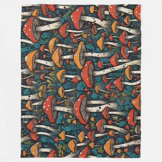 Couverture Polaire Champignons (Devant)