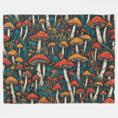 Couverture Polaire Champignons (Devant (Horizontal))