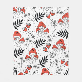 Couverture Polaire Champignons champignons sans couture vintage motif