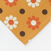 Couverture Polaire Champignons et fleurs doux rétro (Coin)