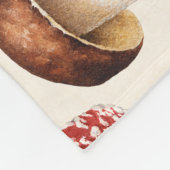 Couverture Polaire Champignons Feuille : Motif d'illustration aquarel (Coin)