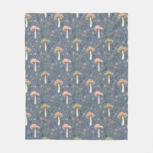 Couverture Polaire Champignons Gris Ardoise Profond   Cadeau de Chauf