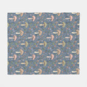 Couverture Polaire Champignons Gris Ardoise Profond | Cadeau de Chauf (Devant (Horizontal))
