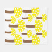 Couverture Polaire Champignons jaunes (Devant (Horizontal))