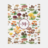 Couverture Polaire Champignons monogrammes (Devant)