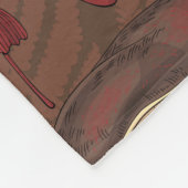 Couverture Polaire Champignons sauvages sur brun (Coin)