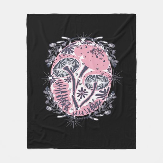Couverture Polaire Champignons Whimsigoth Art Design Classique (Devant)