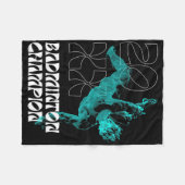Couverture Polaire Champion de Badminton Racket Tournament Winne (Devant (Horizontal))