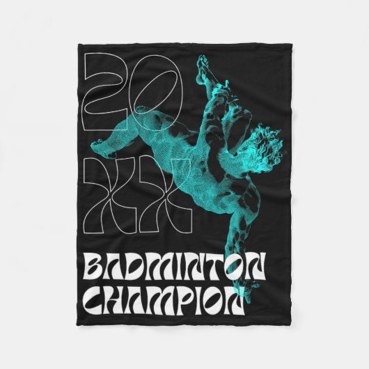Couverture Polaire Champion de Badminton Racket Tournament Winne (Devant)