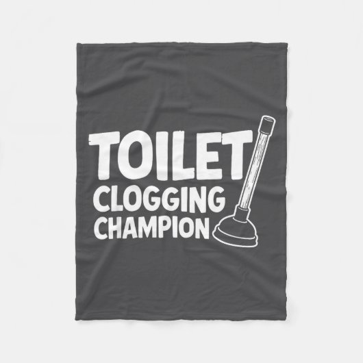 Couverture Polaire Champion de Bouchage de Toilettes Ridicule (Devant)