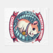 Couverture Polaire Champion de roue de hamster (Devant (Horizontal))