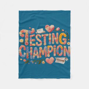 Couverture Polaire Champion de test mignon tout va bien maths
