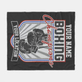 Couverture Polaire Champions de boxe personnalisés Boxer Fitness Gym (Devant (Horizontal))