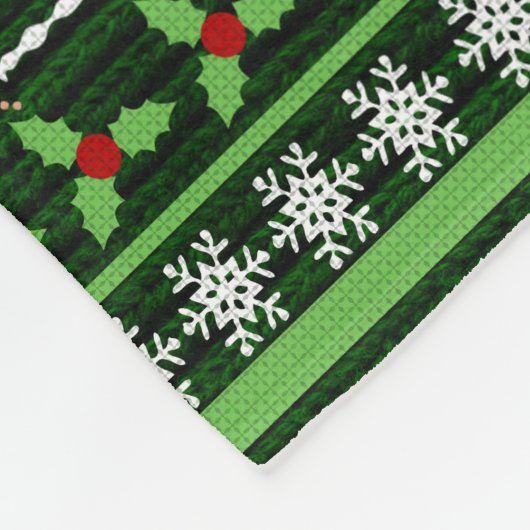 Couverture Polaire Chandail de Noël de renne d'amusement (Coin)