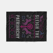 Couverture Polaire Chandail de Noël féministe patriarcal (Devant (Horizontal))