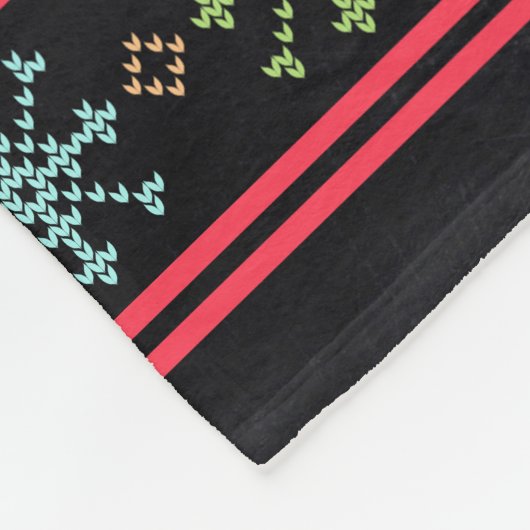 Couverture Polaire Chandail de Noël moche Nordic Knit Fun Chalkboard (Coin)