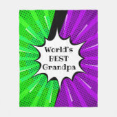 Couverture Polaire Changer de nom World Meilleur grand-père Green Pur (Devant)