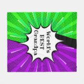 Couverture Polaire Changer de nom World Meilleur grand-père Green Pur (Devant (Horizontal))