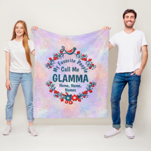 Couverture Polaire Changer Grand-Mère Nom Ajouter Enfants - Favoris