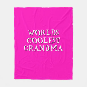 Couverture Polaire Changer le rose chaud de grand-mère du monde du te