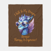 Couverture Polaire Changer le texte, je parle Ma thérapie dragon est (Devant)