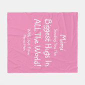 Couverture Polaire Changer TOUT TEXTE Gigi Mimi les plus grands hugs (Devant (Horizontal))