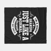 Couverture Polaire Changez le nom de grand-père et un texte Biker gra (Devant (Horizontal))